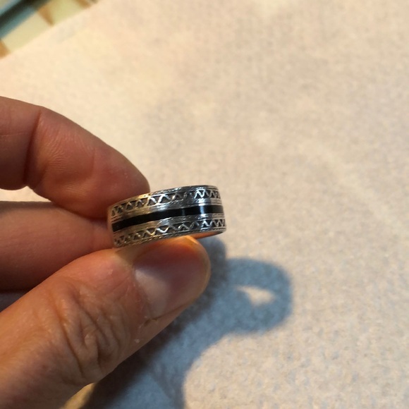 Vintage 925 Sterling Silver Ring Band Size 9 - Picture 5 of 7